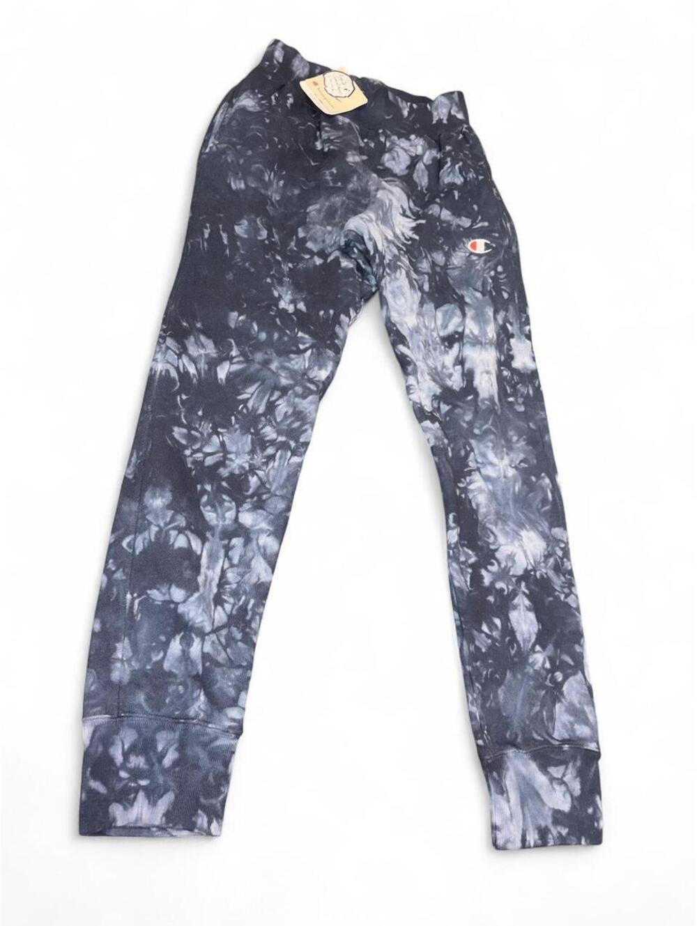 Champion Men's Reverse Weave Tie-Dye Joggers - Black/White Splash